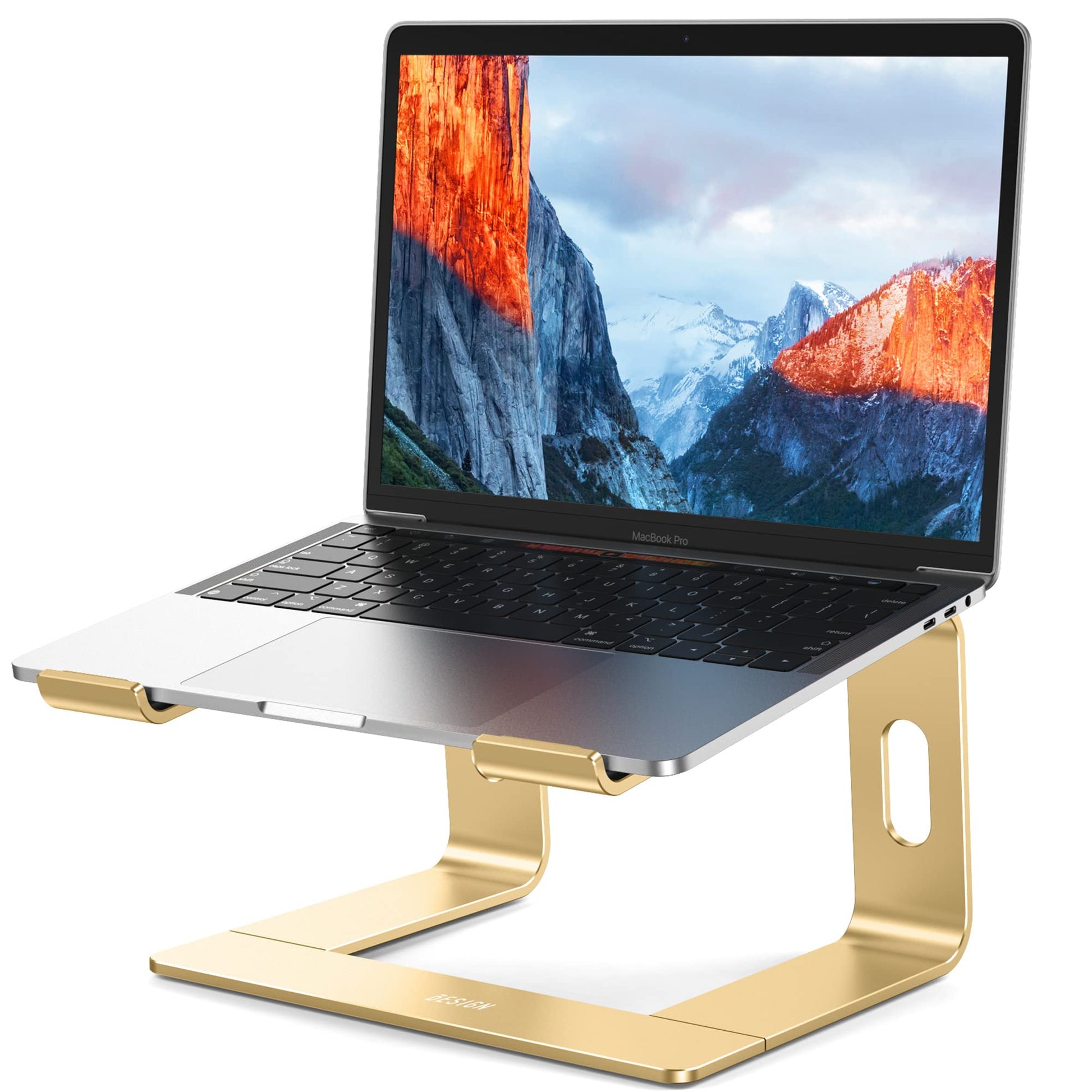 BESIGN LS03 Aluminum Laptop Stand, Ergonomic Detachable Computer Stand, Notebook Riser Compatible with Air, Pro, Dell, HP, Lenovo More 10-15.6" Laptops, Silver